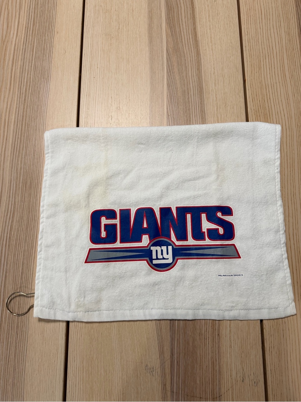 Vintage NOS McArthur Sports New York Giants Golf Towel 24” Bin 1